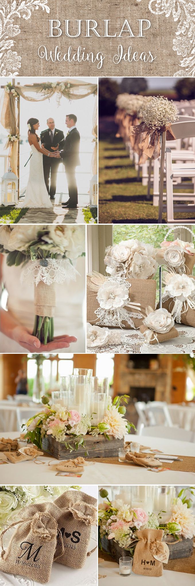 OutOfMyBubble. 35 Rustic Burlap and Wedding Decoration Inspiration